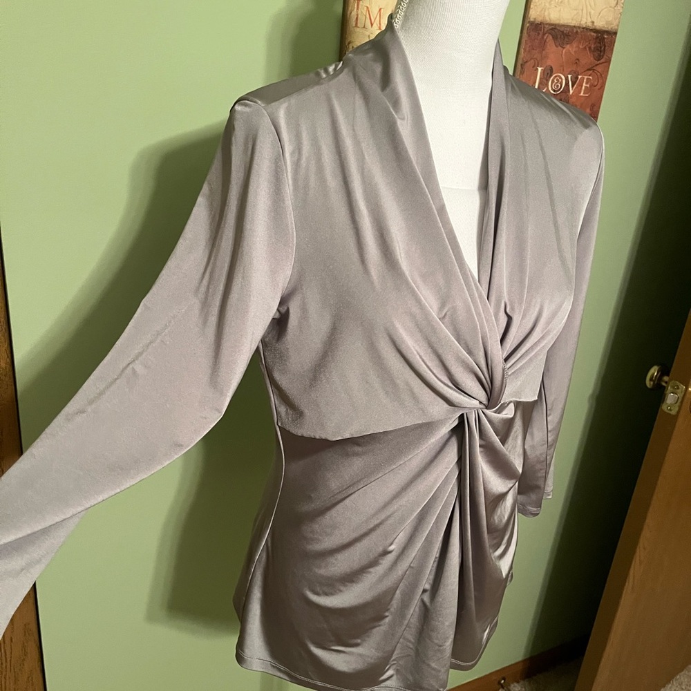 Liz Claiborne Silver Blouse - Size M